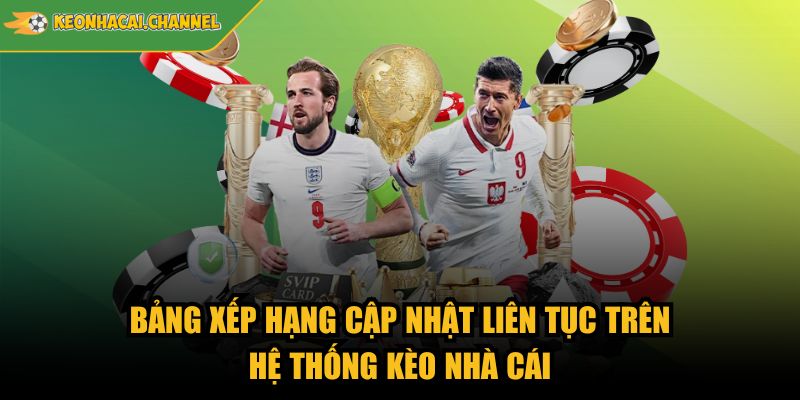 Trang Chủ 2 Bảng xếp hạng cập nhật liên tục trên hệ thống Kèo Nhà Cái